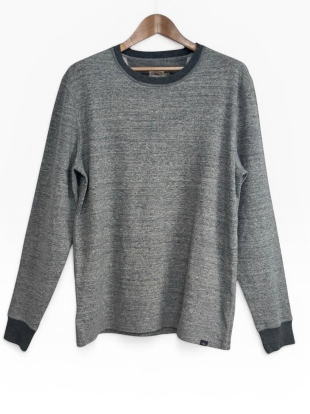 Faherty Heather Gray Crewneck Long Sleeve Shirt Medium Comfort Casual